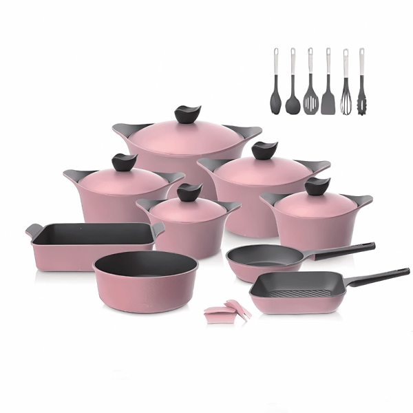 طقم حلل جيرانيت اينى 20 قطعة روز – نيوفلام