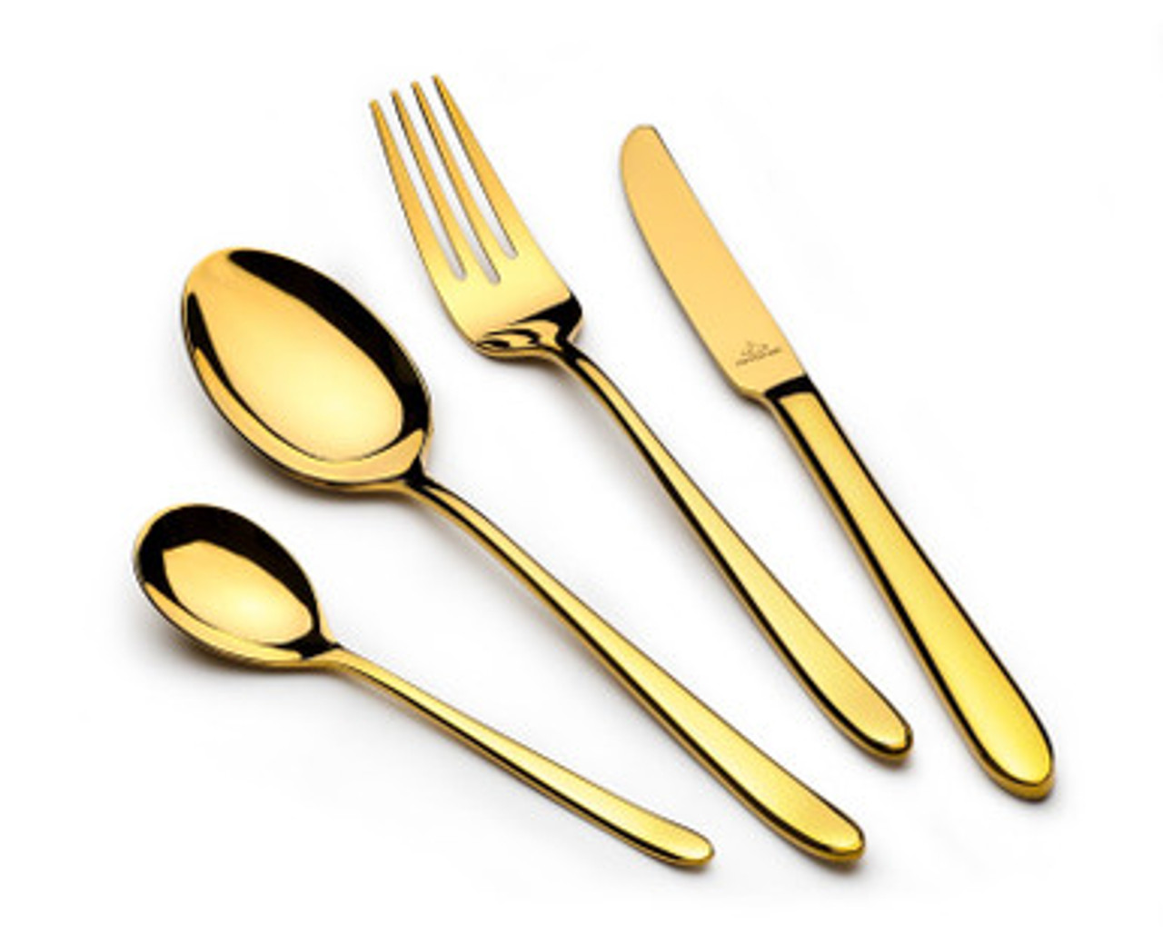 طقم أدوات مائدة أرشيا من الفولاذ المقاوم للصدأ، 48 قطعة، ذهبي، TM1401G